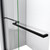DreamLine Sapphire 56-60 in. W x 60 in. H Semi-Frameless Bypass Tub Door in Satin Black
