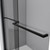 DreamLine Sapphire 56-60 in. W x 60 in. H Semi-Frameless Bypass Tub Door in Satin Black and Gray Glass