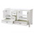 Foremost BAWV6022D Brantley 60" Wide Double Free Standing Wood Vanity Cabinet Only - White