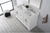 Vanity Art VA5054-W White 54 Inch Bathroom Vanity with two Bowl Engineered Marble Top & Backsplash