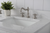 Vanity Art VA5054-W White 54 Inch Bathroom Vanity with two Bowl Engineered Marble Top & Backsplash