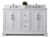 Vanity Art 60 Inch White Double Sink Bathroom Vanity with Engineered Marble Top & Backsplash - VA5060-DW