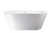 Vanity Art VA6815-NXSW-PC Domme 54 " Acrylic Flatbottom Freestanding Non-Slip Bathtub - White/Polished Chrome Trim