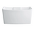 Kingston Brass VTSQ512827S  Aqua Eden 51 Inch Acrylic Rectangular Freestanding Tub with Seat and Drain, Glossy White