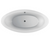 Kingston Brass VTOV733623JN  Aqua Eden 72 Inch Oval Acrylic Freestanding Tub with Drain, Glossy White
