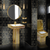 Maison De Philip ROM-SET3 Decorative Gold Pedestal Sink, Toilet, and Faucet Set
