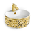 Maison De Philip Round Vessel Sink in Gold Mosaic 18" without Faucet - VS-MOS-22