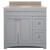 Foremost MXGVT3722-MB Monterrey 37" Cool Grey Vanity With Mohave Beige Granite Counter Top With White Sink