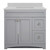 Foremost MXGVT3722-QIW Monterrey 37" Cool Grey Vanity with Iced White Quartz Counter Top With White Sink