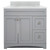 Foremost MXGVT3722-SWR Monterrey 37" Cool Grey Vanity With Silver Crystal White Engineered Stone Counter Top With White Sink