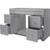 Foremost MXGVT4922-RG Monterrey 49" Cool Grey Vanity With Rushmore Grey Granite Counter Top With White Sink