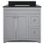 Foremost MXGVT3722-BGR Monterrey 37" Cool Grey Vanity With Black Galaxy Granite Counter Top With White Sink