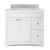 Foremost MXWVT3722-CWR Monterrey 37" Flat White Vanity With Carrara White Marble Counter Top With White Sink