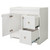 Foremost MXWVT3722-CWR Monterrey 37" Flat White Vanity With Carrara White Marble Counter Top With White Sink