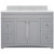 Foremost MXGVT4922-SWR Monterrey 49" Cool Grey Vanity With Silver Crystal White Engineered Stone Counter Top With White Sink