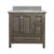 Foremost BAGVT3722D-RG Brantley 37" Distressed Grey Vanity With Rushmore Grey Granite Counter Top With White Sink