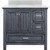 Foremost BABVT3722D-SWR Brantley 37" Harbor Blue Vanity With Silver Crystal White Es Counter Top With White Sink