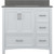 Foremost EHWVT3722D-QGG Everleigh 37" White Galaxy Gray Quartz Vanity With White Sink Top