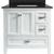 Foremost BAWVT3722D-BGR Brantley 37" White Vanity With Black Galaxy Granite Counter Top With White Sink