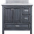 Foremost BABVT3722D-CWR Brantley 37" Harbor Blue Vanity With Carrara White Marble Counter Top With White Sink
