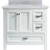 Foremost BAWVT3722D-CWR Brantley 37" White Vanity With Carrara White Marble Counter Top With White Sink