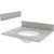 Foremost BAWVT4922D-RG Brantley 49" White Vanity With Rushmore Grey Granite Counter Top With White Sink