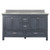 Foremost BAGVT6122D-RG Brantley 61" Distressed Grey Vanity With Rushmore Grey Granite Vanity Sink Top