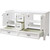 Foremost BAWVT6122D-MB Brantley 61" White Vanity With Mohave Beige Granite Vanity Sink Top