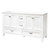 Foremost BAWVT6122D-RG Brantley 61" White Vanity With Rushmore Grey Granite Vanity Sink Top