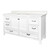 Foremost BAWVT6122D-SWR Brantley 61" White Vanity With Silver Crystal White Engineered Stone Vanity Sink Top