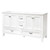 Foremost BAWVT6122D-QGS Brantley 61" White Vanity With Combo Galaxy Sand Quartz Sink Counter Top With White Sink