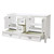 Foremost BAWVT6122D-QGS Brantley 61" White Vanity With Combo Galaxy Sand Quartz Sink Counter Top With White Sink