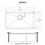 Ruvati 33 inch Gunmetal Black Stainless Steel Workstation Undermount Kitchen Sink Single Bowl - RVH6533BL