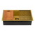Ruvati 33 inch Polished Brass Matte Gold Workstation Undermount Kitchen Sink Single Bowl - RVH6533GG