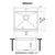 Ruvati 21 x 20 inch Outdoor Workstation Sink T-316 Marine Grade Topmount Stainless Steel BBQ - RVQ5221