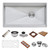 Ruvati 36-inch Workstation Dual Tier Ledge Kitchen Sink Undermount 16 Gauge Stainless Steel - RVH8277