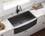 Ruvati Gunmetal Black Matte Stainless Steel 36-inch Apron-Front Farmhouse Kitchen Sink - Single Bowl - RVH9880BL