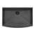 Ruvati 36-inch Apron-Front Farmhouse Kitchen Sink - Gunmetal Black Matte Stainless Steel Single Bowl - RVH9880BL