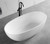 Alfi AB9975 59" White Oval Solid Surface Resin Soaking Bathtub