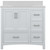 Foremost  EHWVT3722D-QSW Everleigh 37" White Vanity Cabinet with Snow White Quartz Sink Top
