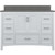 Foremost  EHWVT4922D-QGG Everleigh 49" White Vanity Cabinet with Galaxy Gray Quartz Sink Top