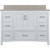 Foremost  EHWVT4922D-QGS Everleigh 49" White Vanity Cabinet with Galaxy Sand Quartz Sink Top