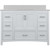 Foremost  EHWVT4922D-QIW Everleigh 49" White Vanity Cabinet with Iced White Quartz Sink Top