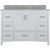 Foremost  EHWVT4922D-RG Everleigh 49" White Vanity Cabinet with Rushmore Grey Granite Sink Top