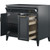 Foremost  CYGVT3722D-QGS Callen 37" Charcoal Grey Vanity Cabinet with Galaxy Sand Quartz Sink Top