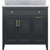 Foremost  CYGVT3722D-CWR Callen 37" Charcoal Grey Vanity Cabinet with Carrara White Marble Sink Top