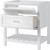 Foremost  LSWVT3122D-QIW Lawson 31" White Vanity Cabinet with Iced White Quartz Sink Top