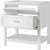 Foremost  LSWVT3122D-SWR Lawson 31" White Vanity Cabinet with Silver Crystal White Engineered Stone Sink Top