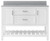 Foremost  LSWVT4922D-QGG Lawson 49" White Vanity Cabinet with Galaxy Gray Quartz Sink Top