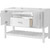 Foremost  LSWVT4922D-QGG Lawson 49" White Vanity Cabinet with Galaxy Gray Quartz Sink Top